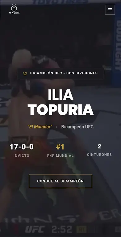 Ilia Topuria Official mobile